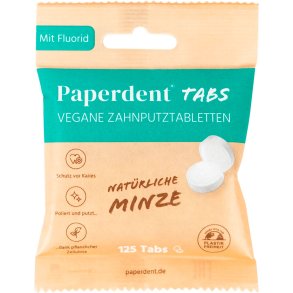 PAPERDENT Tandkrmstabletter Mint Vegan 125 st.