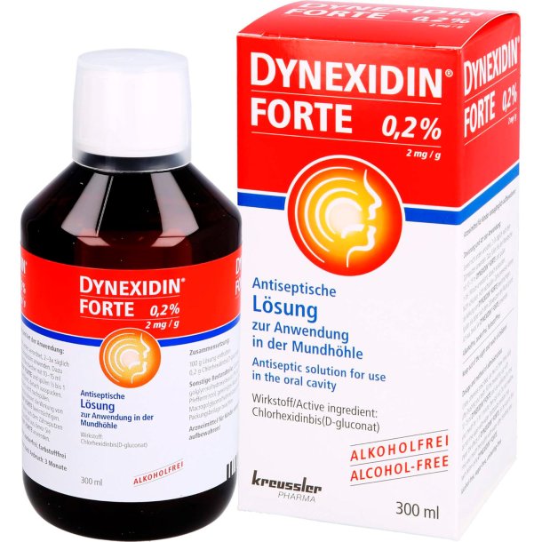 Klorhexedin Mundskyl 0,20 % DYNEXIDIN Forte 300 ml