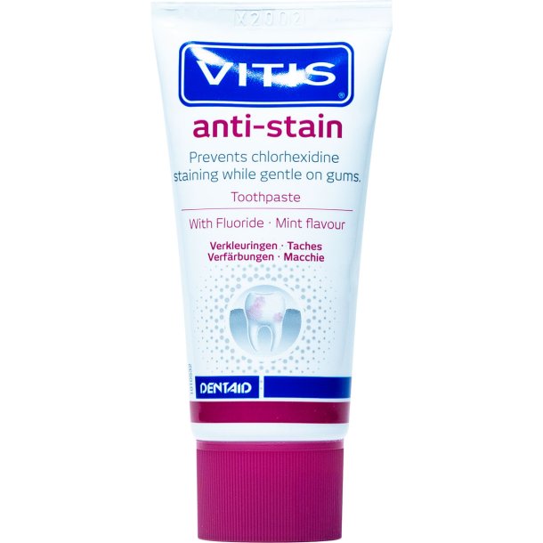 Tannblekingstannkrem mot klorheksidinflekker VITIS Anti-Stain 50 ml