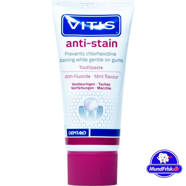 Tannblekingstannkrem mot klorheksidinflekker VITIS Anti-Stain 50 ml