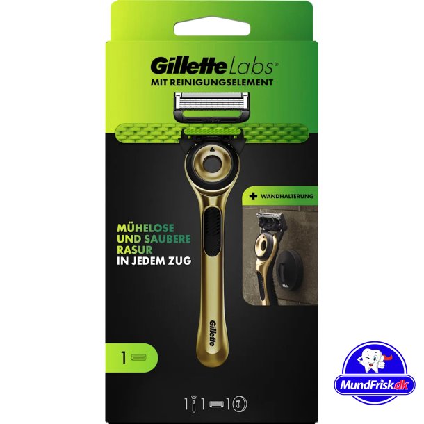 Gillette Labs Gold Rasierer + Wandhalterung