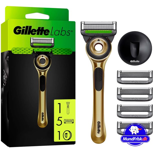 Gillette Labs Gold Barberskraber Inkl. 5 Barberblade + Vgholder