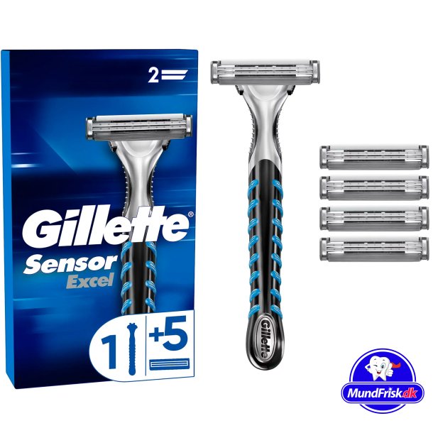Gillette Sensor EXCEL Rasierer Inkl. 5 Stk. Rasierklingen