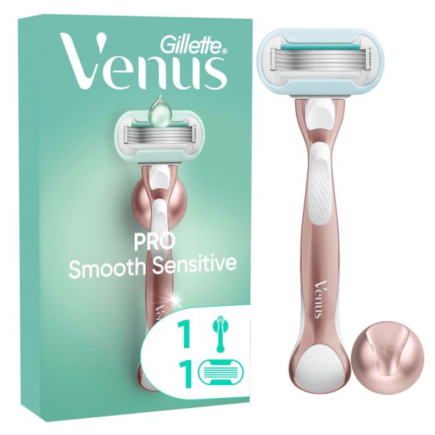 Gillette Venus Pro Barberskraber Smooth Sensitive inkl. Vgholder