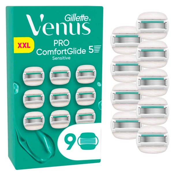 Gillette Venus Pro Comfortglide Sensitive 9 pcs. Barberblad
