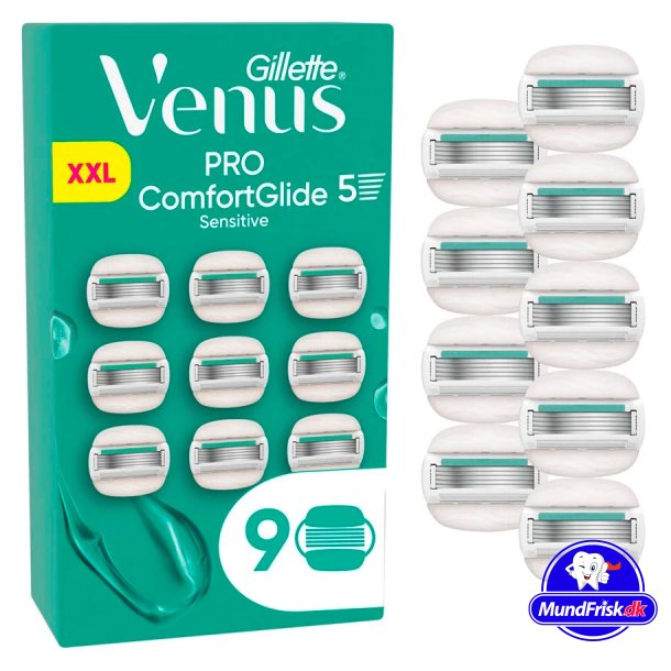 Gillette Venus Pro Comfortglide Sensitive 9-tlg. Rasierklingen