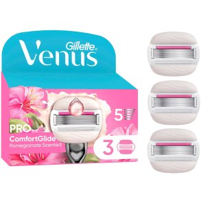 Gillette Venus Pro Comfortglide Tropical Barberglade Pomegrate Scented 3 stk.