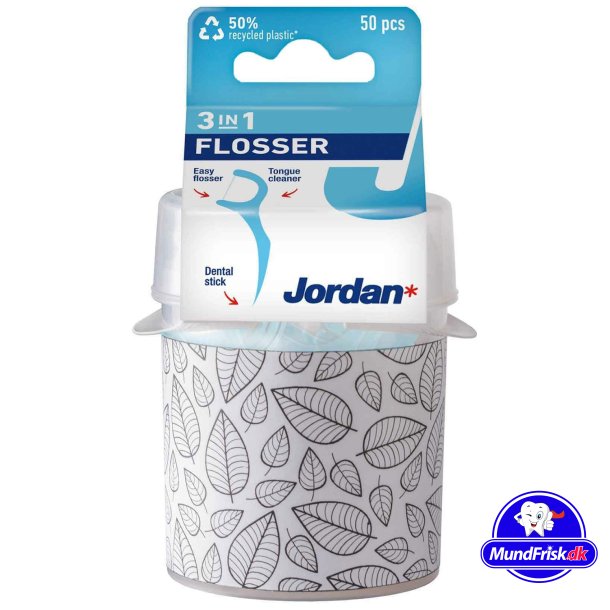 50 stk Jordan 3-i-1 Flosser Tandtrds-bjler i boks