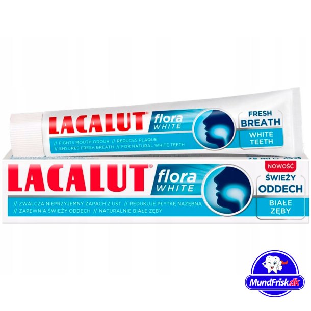 Zahnpasta Mundgeruch LACALUT Flora Whitening 75 ml.