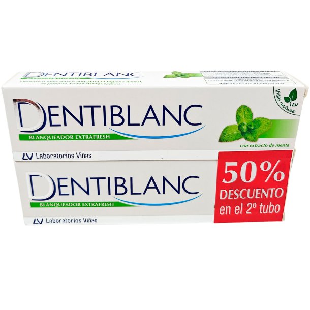 Tannblekingstannkrem DENTIBLANC ExtraFresh Mint 2 x 100 ml.