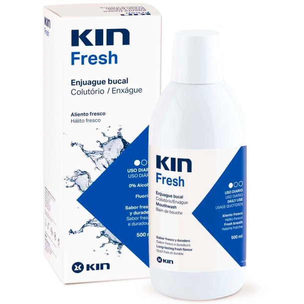 Munnvann mot drlig nde KIN Fresh 500 ml.