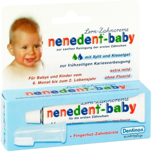 NENEDENT Baby Xylitol Brnetandpasta Inkl. Fingerbrste