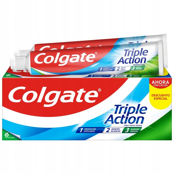Colgate Tandpasta 2 x 75 ml Triple Action Original