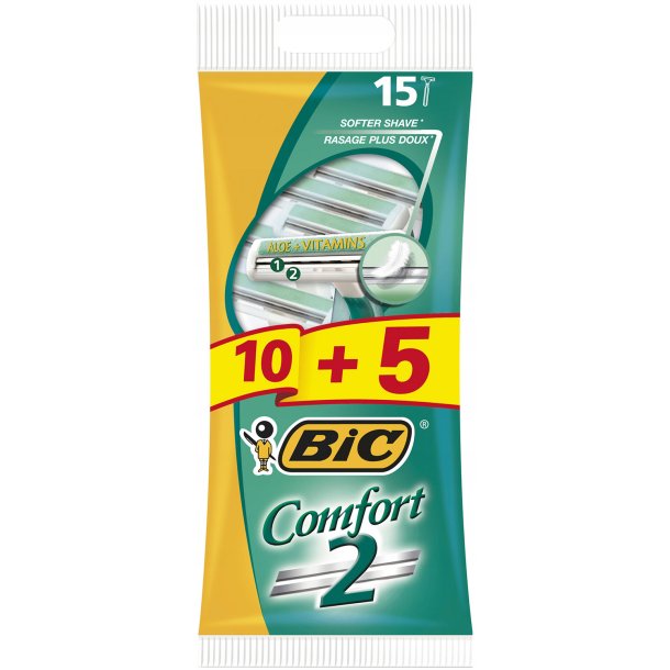 BIC Comfort 2 Engangsskrabere 15 stk.