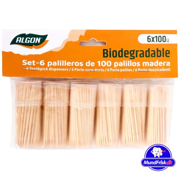 Algon Tr Tandstikker 6 x 100 stk.