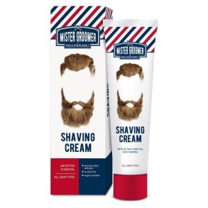 Barbercreme MISTER GROOMER Active Charcoal Shaving Cream 100ml