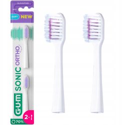 GUM Sonic Ortho borsthuvuden 2 st. Refill