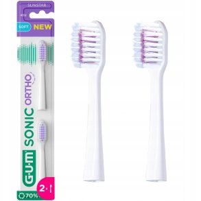 GUM Sonic Ortho borsthuvuden 2 st. Refill