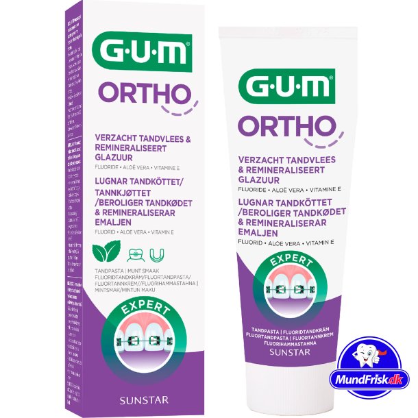 GUM Ortho Tandpasta Gel Med Fluor 75 ml