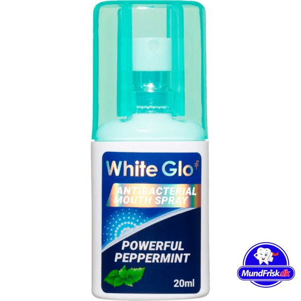 Antibakterielles Mundspray WHITE GLO Powerful Peppermint 20 ml