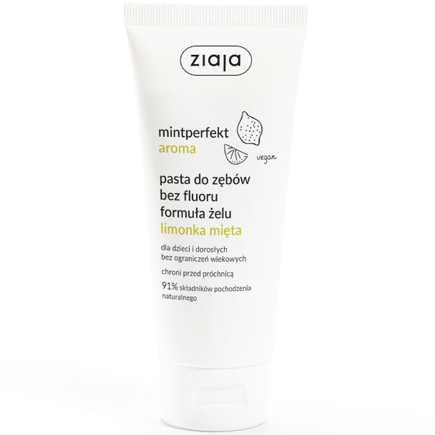 Fluorfri Xylitol Tandkrm Gel ZIAJA MintPerfect Lime &amp; Mint 100 ml