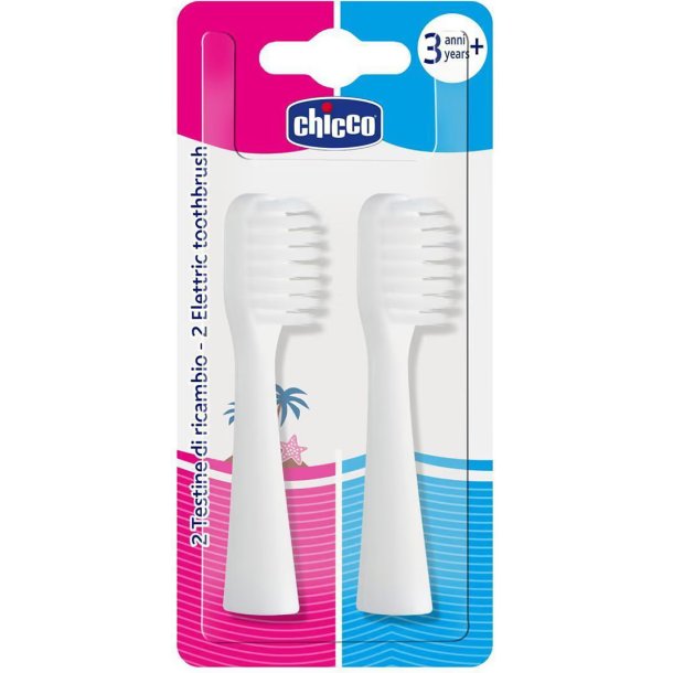 Brstehoveder til CHICCO Batteri Eltandbrste til Brn 2 stk.