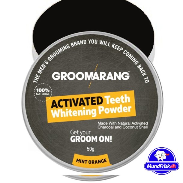 Tandpasta Pulver GROOMARANG Activated Charcoal &amp; Coconut Shell 15g