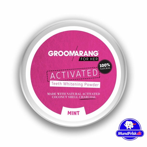 Tandpasta Pulver GROOMARANG Activated Charcoal &amp; Mint 15g