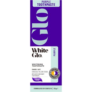 Tandblekningstandkrm Toner WHITE GLO Purple Tooth 115g
