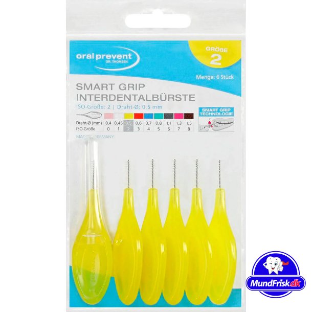 Interdentalbrsten ORAL PREVENT 6 Stk. Smart Grip 0,50 mm ISO 2