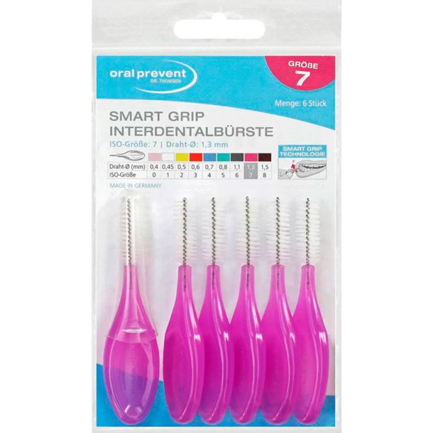 Mellemrumsbrster ORAL PREVENT 6 stk. Smart Grip 1.3 mm ISO 7
