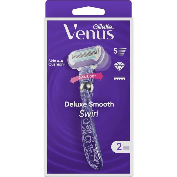 Gillette Venus Deluxe Smooth Swirl Rakhyvel + Extra Rakblad