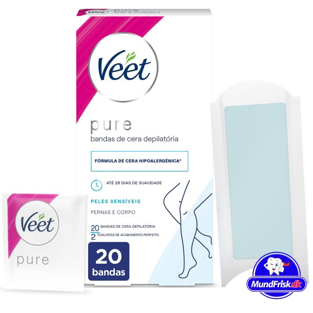 Veet Pure Cold Wax Strips Ben &amp; Body Sensitive Skin 20 stk.