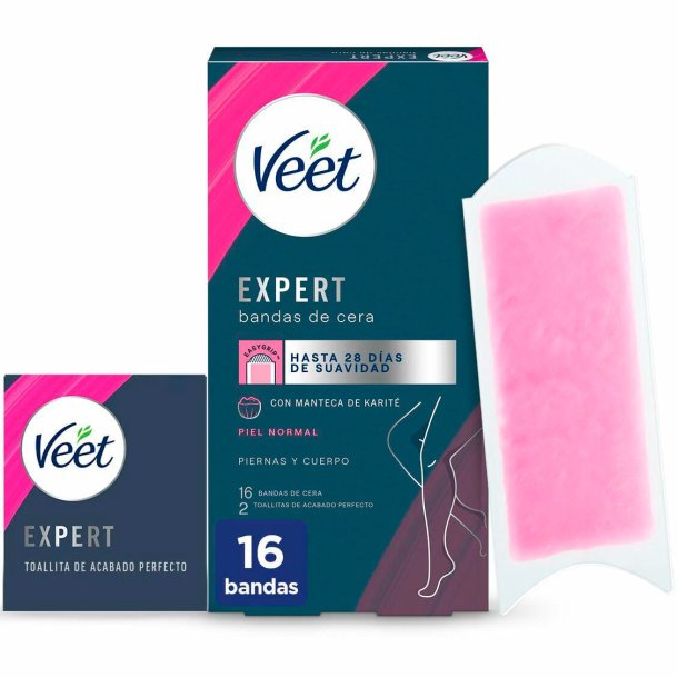Hrfjerning VEET Expert Body &amp; Legs Koldvoksstrimler Normal Skin 16 stk.