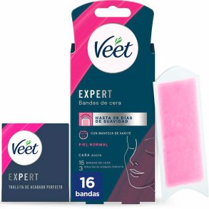 Hrfjerning i Ansigt VEET Expert Face Koldvoksstrimler Normal Skin 16 stk.