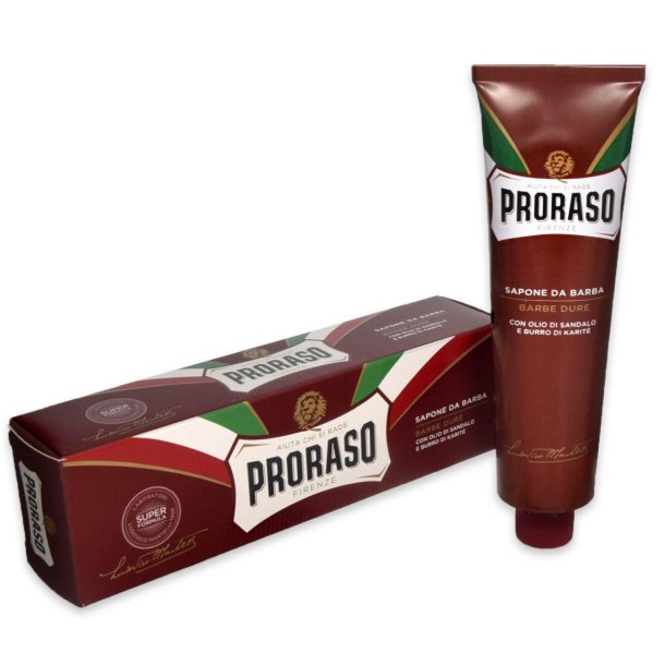 Barbercreme PRORASO Sandalwood &amp; Shea Oil 150 ml.
