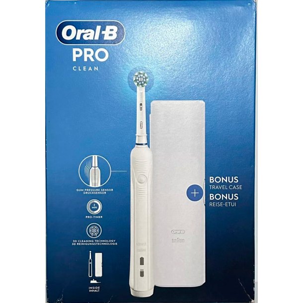 Oral-B Pro Clean eltandborste White utgva med resefodral