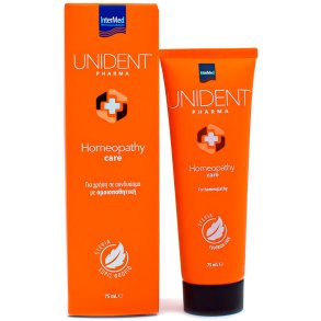 Tandpasta uden Smag UNIDENT Homeopathy Care Xylitol 75ml