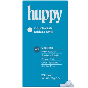 Xylitol Munvatten HUPPY Cool Mint Refill 124 st.