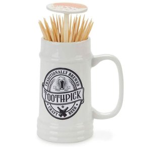 Tannpirkerholder Keramikk Balvi Pilsen Push & Up