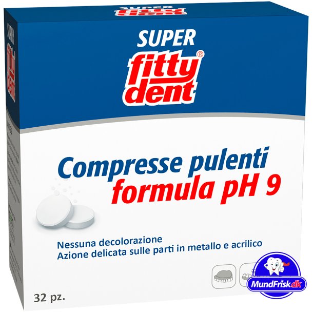 Puhdistustabletit Proteeseille FITTYDENT Formula pH 9 32 kpl