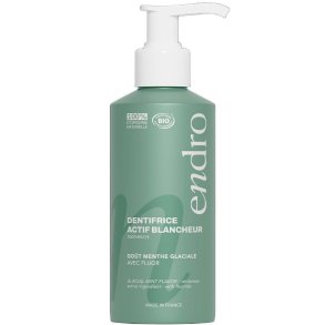 Naturlig Whitening tandkrm ENDRO Icemint Fluorid Aluminiumbehllare med pump 175 g