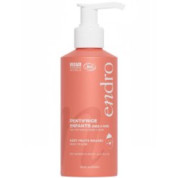 Naturlig barntandkrm ENDRO Red br Fluorid Aluminiumbehllare med pump 175 g