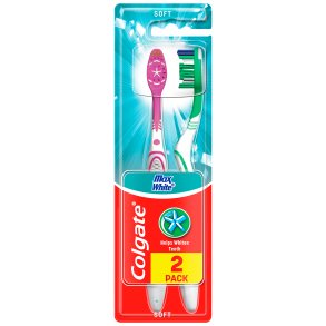 Colgate tannb�rster 2 pcs. MaxWhite Soft