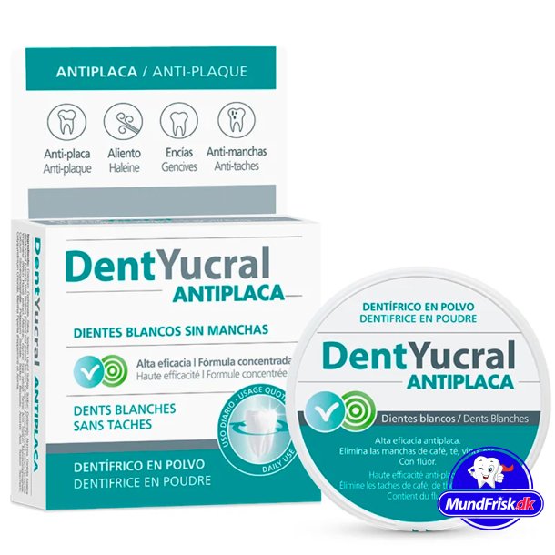 Whitening Tandpasta Pulver DENTYUCRAL Anti-Plaque 50g