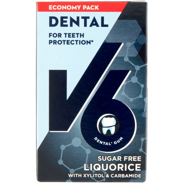 V6 Liquorice Lakris Tyggegummi 70g