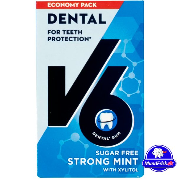 V6 Strong Mint Tyggegummi - konomipakke