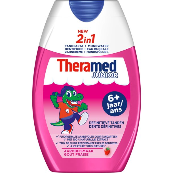 Theramed Barntandkrm Junior 2- in 1 Strawberry
