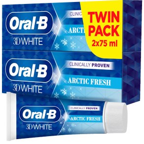 Oral-B 3D White tannkrem 2 x 75 ml Arctic Fresh
