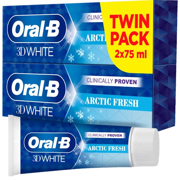 Oral-B 3D White Tandpasta 2 x 75 ml Arctic Fresh